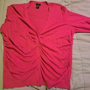 Ann Taylor Vibrant Pink Cardigan Sweater